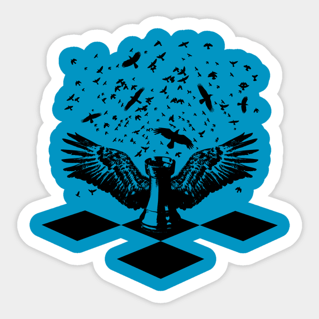 The Rook (Black) Sticker by bengabbay